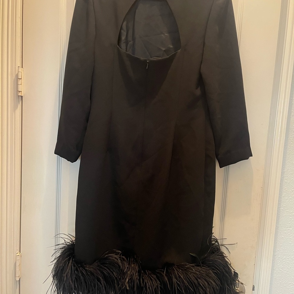 Maggy London Womens Feather Hem Party Dress size 10